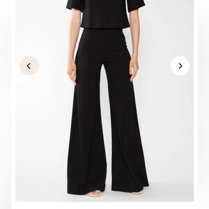 Ripley Rader BLACK PONTE KNIT WIDE LEG PANT